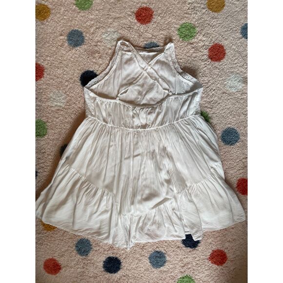 Lulus Imagination Cream Eyelet Lace Mini Dress Size M Cottage Vacation Boho - Picture 3 of 6